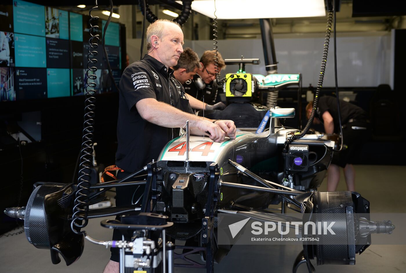 Car racing. Formula 1 Grand Prix of Europe. Qualification
