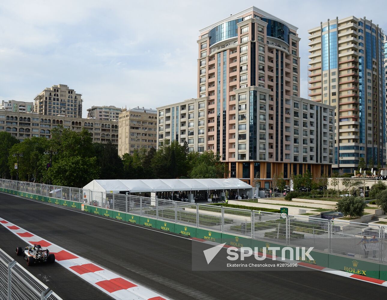 Car racing. Formula 1 Grand Prix of Europe. Qualification