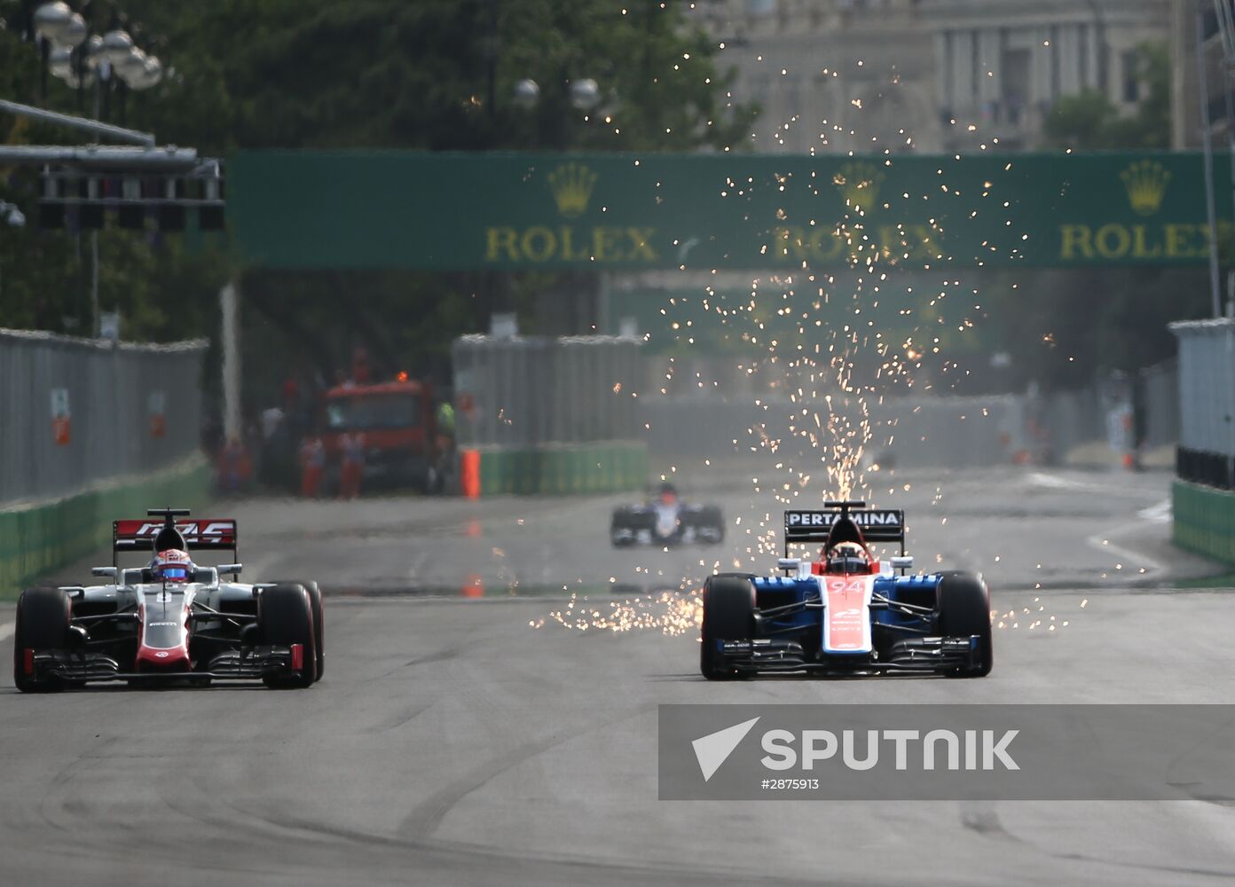 Car racing. Formula 1 Grand Prix of Europe. Qualification