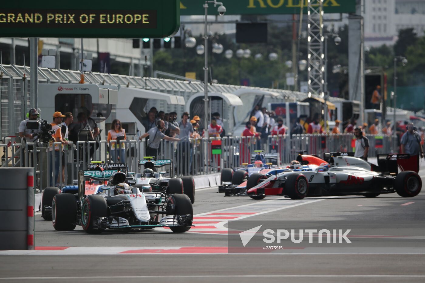 Car racing. Formula 1 Grand Prix of Europe. Qualification
