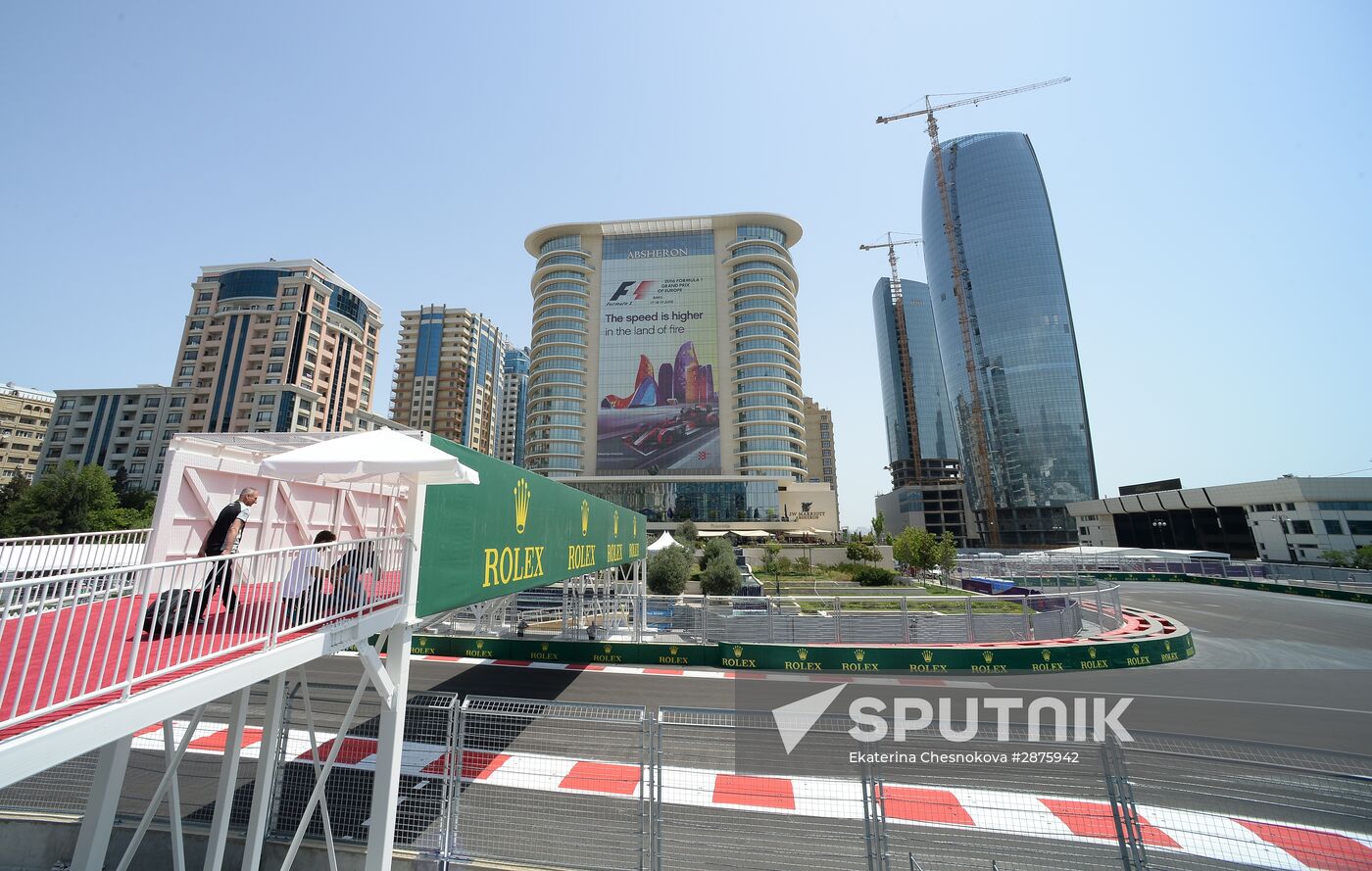 Car racing. Formula 1 Grand Prix of Europe. Qualification