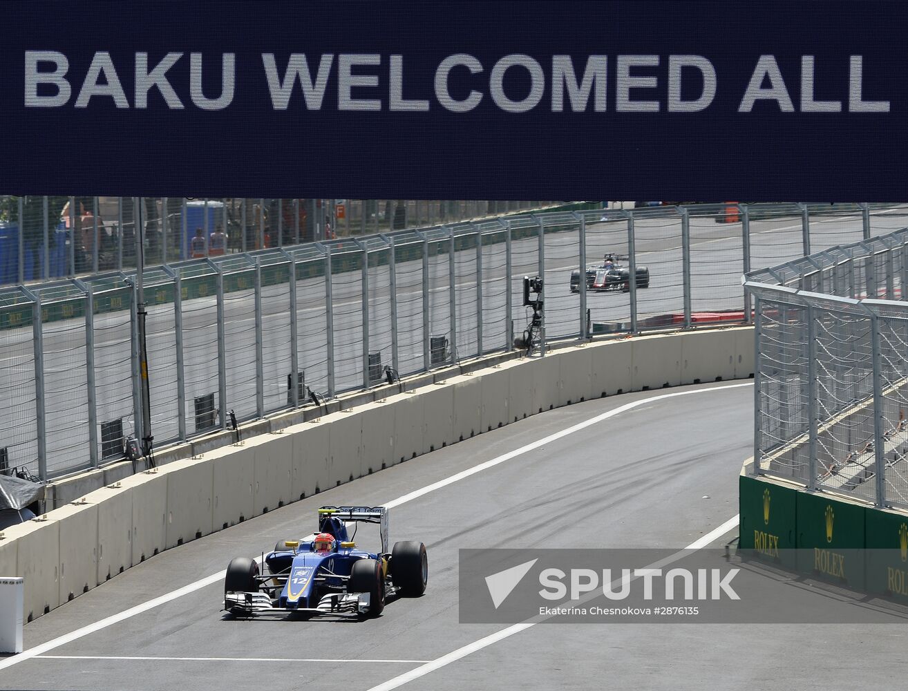 Car racing. Formula 1 Grand Prix of Europe. Qualification