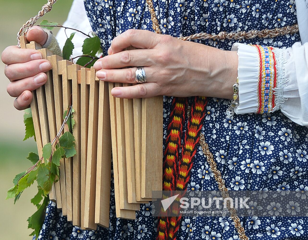 Trinity Sunday celebrations in the village of Matyushino