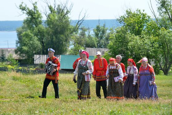Trinity Sunday celebrations in the village of Matyushino