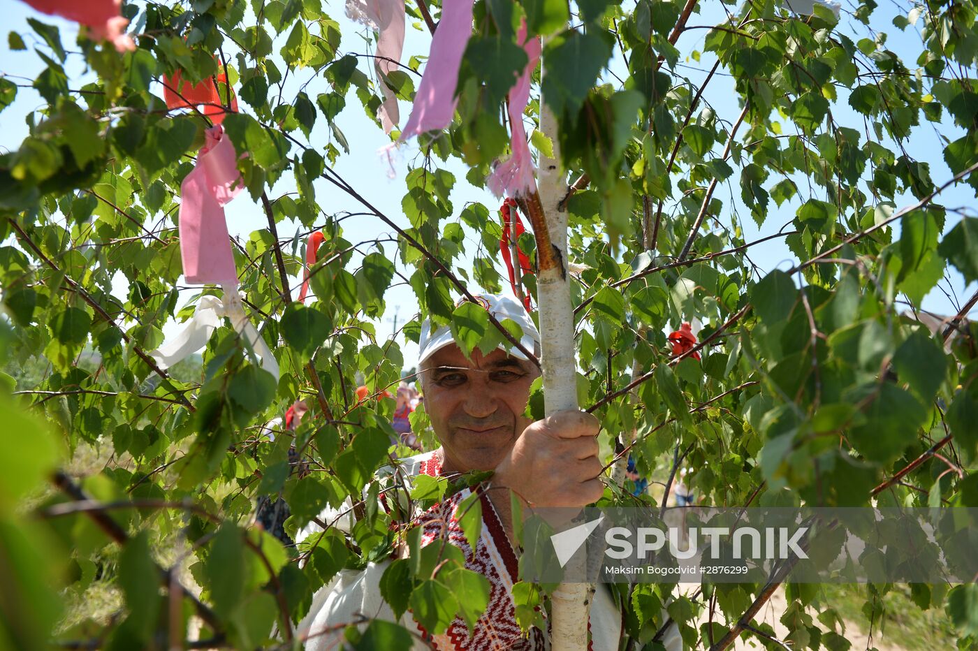 Trinity Sunday celebrations in the village of Matyushino