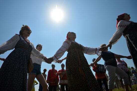 Trinity Sunday celebrations in the village of Matyushino