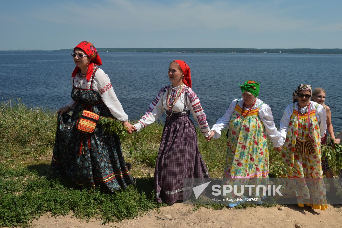 Trinity Sunday celebrations in the village of Matyushino