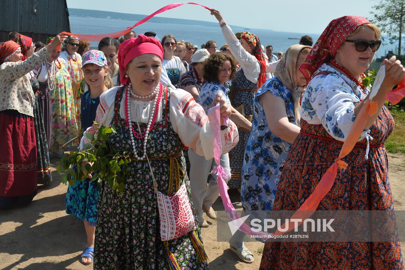 Trinity Sunday celebrations in the village of Matyushino