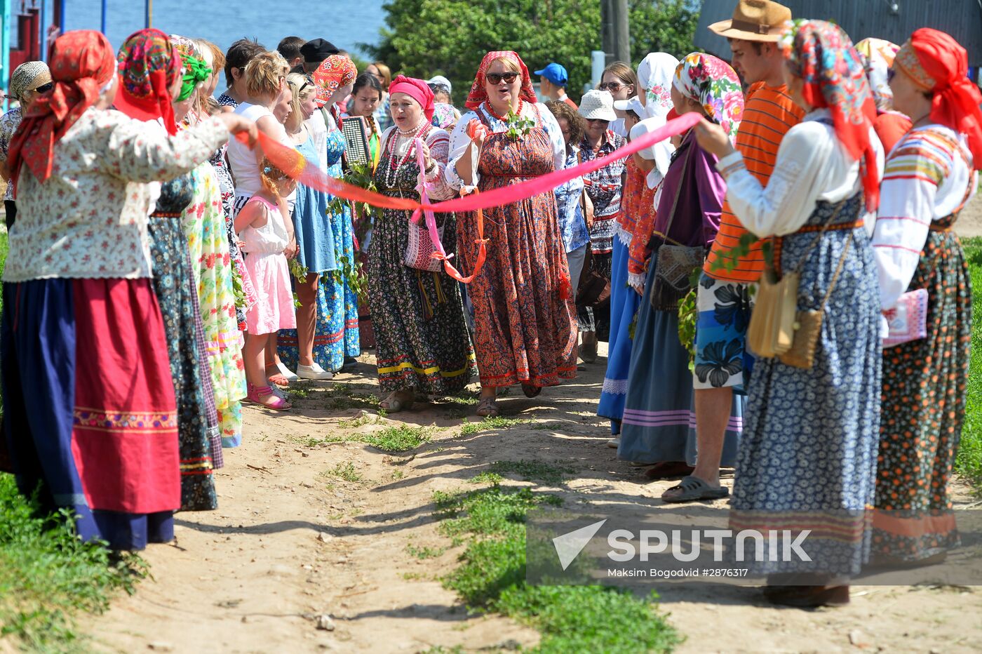 Trinity Sunday celebrations in the village of Matyushino