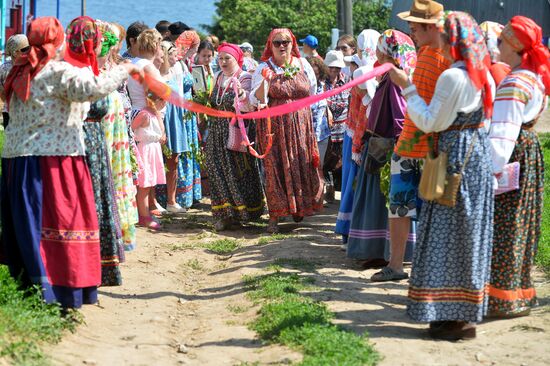 Trinity Sunday celebrations in the village of Matyushino