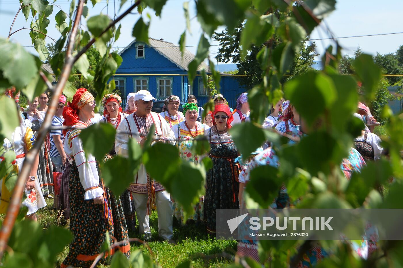 Trinity Sunday celebrations in the village of Matyushino