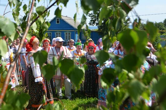 Trinity Sunday celebrations in the village of Matyushino