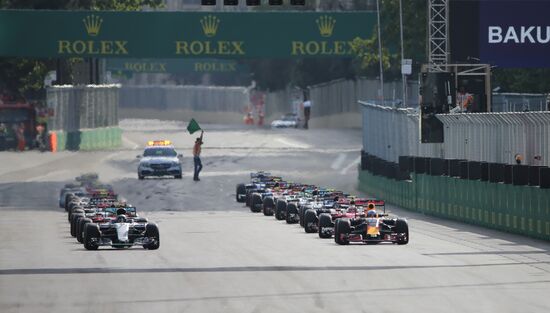 Auto racing. Formula 1. European Grand Prix. Race