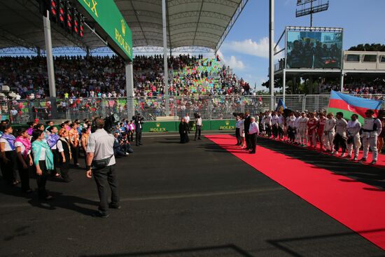 Auto racing. Formula 1. European Grand Prix. Race