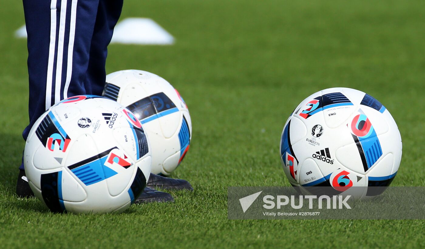 Football. UEFA Euro 2016. Russian national team's training session