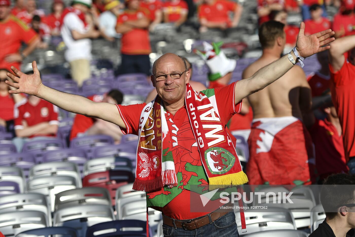 Football. UEFA Euro 2016. Russia vs. Wales