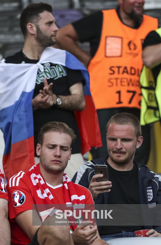 Football. UEFA Euro 2016. Russia vs. Wales