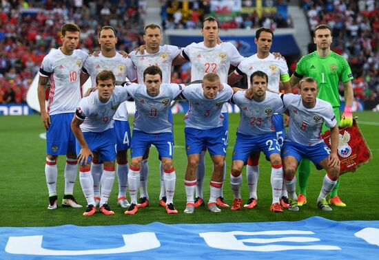 Football. UEFA Euro 2016. Russia vs. Wales