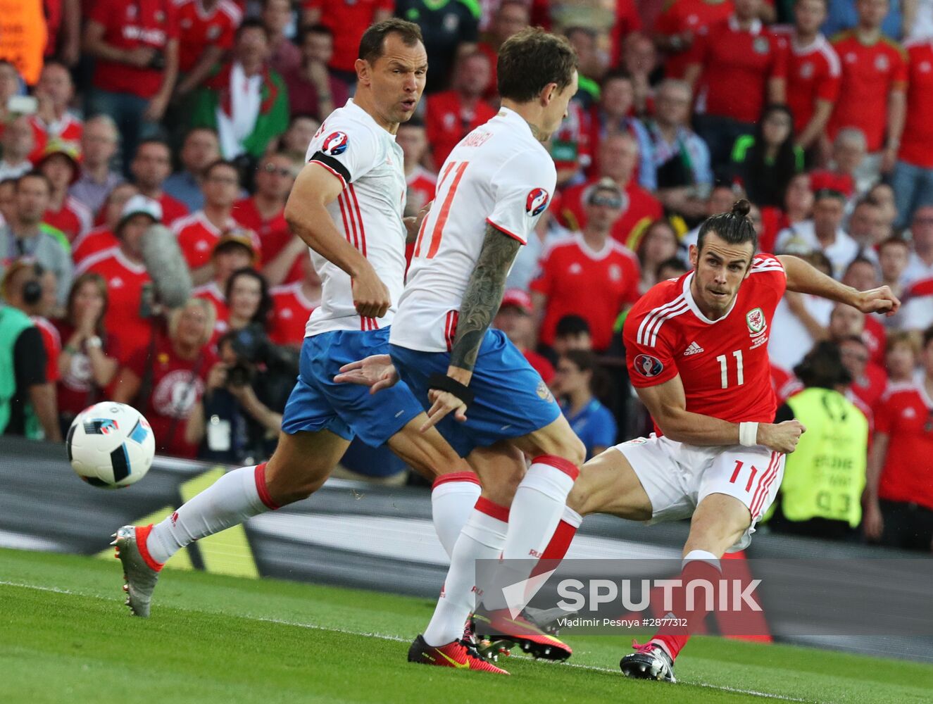 Football. UEFA Euro 2016. Russia vs. Wales