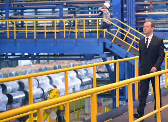 Russian Prime Minister Dmitry Medvedev visits the Ural Federal District