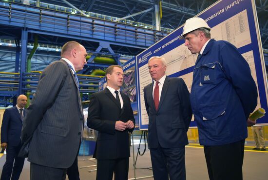 Russian Prime Minister Dmitry Medvedev visits the Ural Federal District