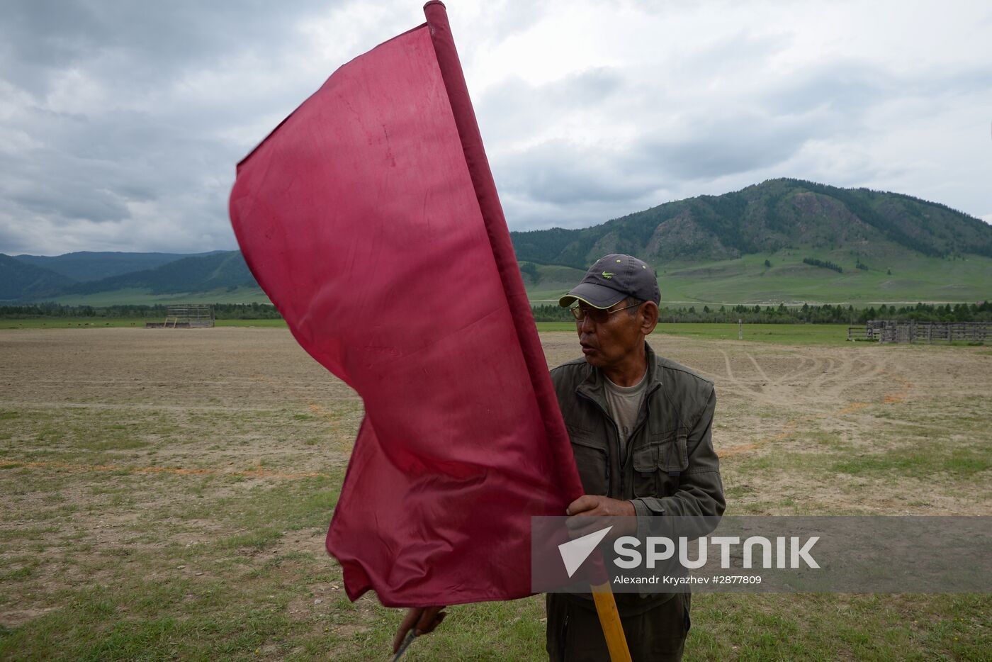 Sport contests during El Oiyn festival in Republic of Altai