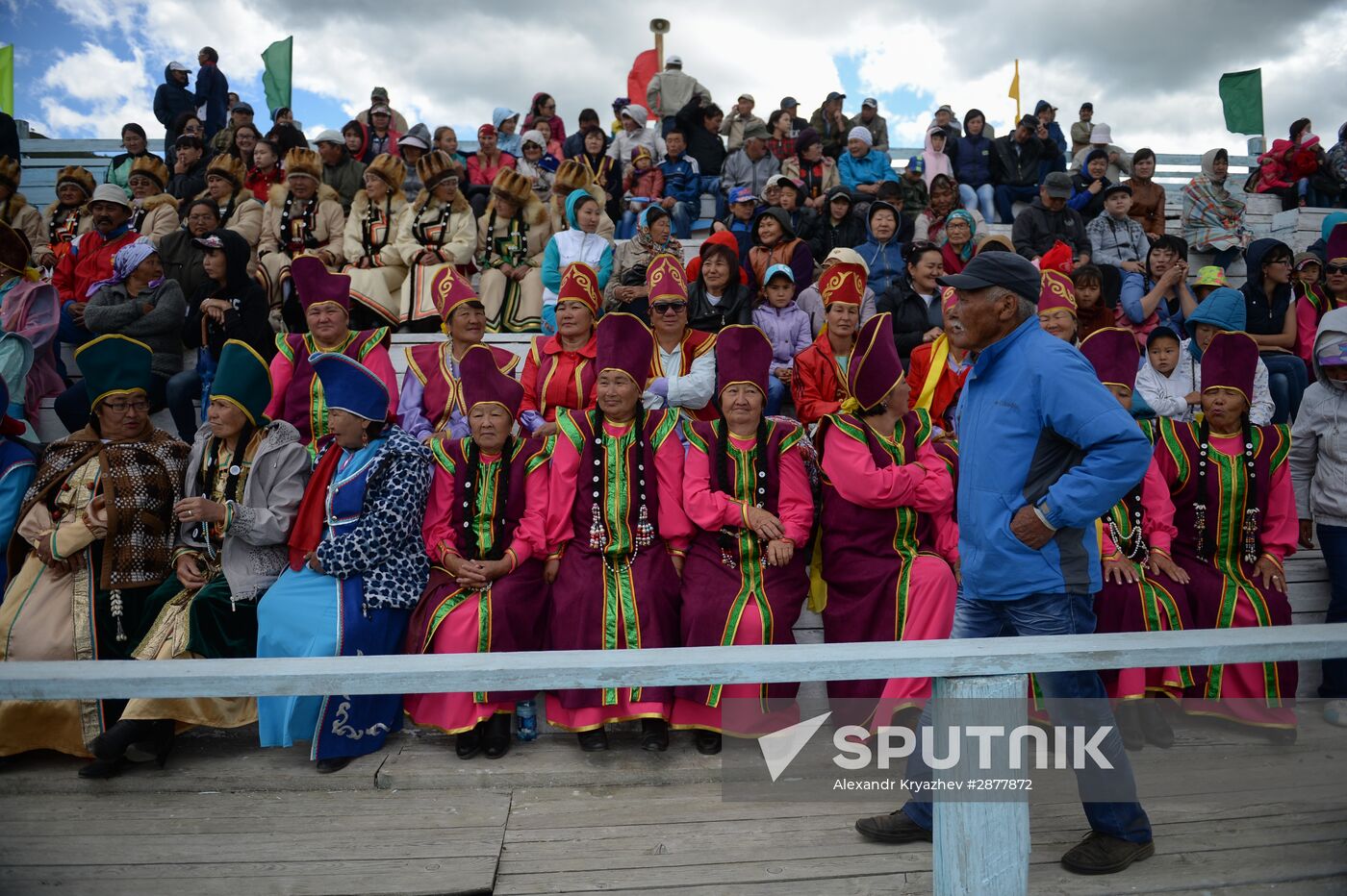 Sport contests during El Oiyn festival in Republic of Altai