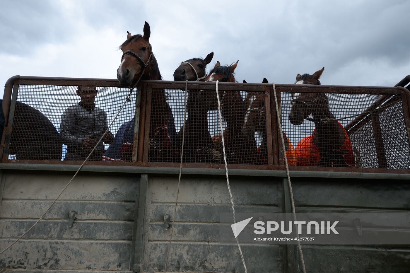 Sport contests during El Oiyn festival in Republic of Altai