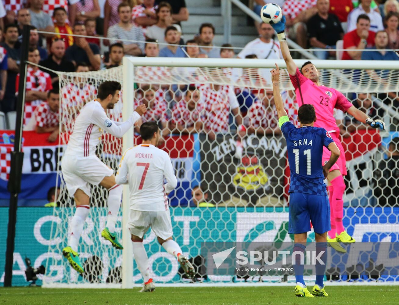Football. UEFA Euro-2016. Croatia vs Spain