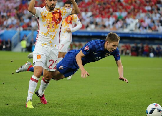 Football. UEFA Euro-2016. Croatia vs Spain