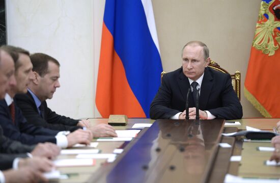 President Vladimir Putin chair Security Council meeting