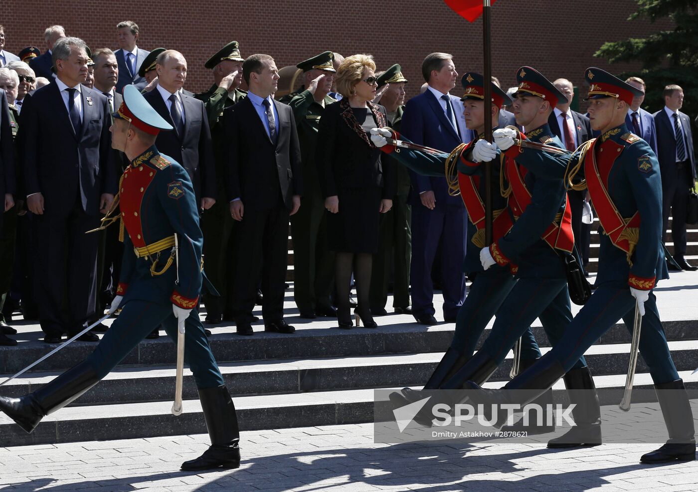 Ceremony to lay wreath at the Tomb of the Unknown Soldier at Kremlin's Wall
