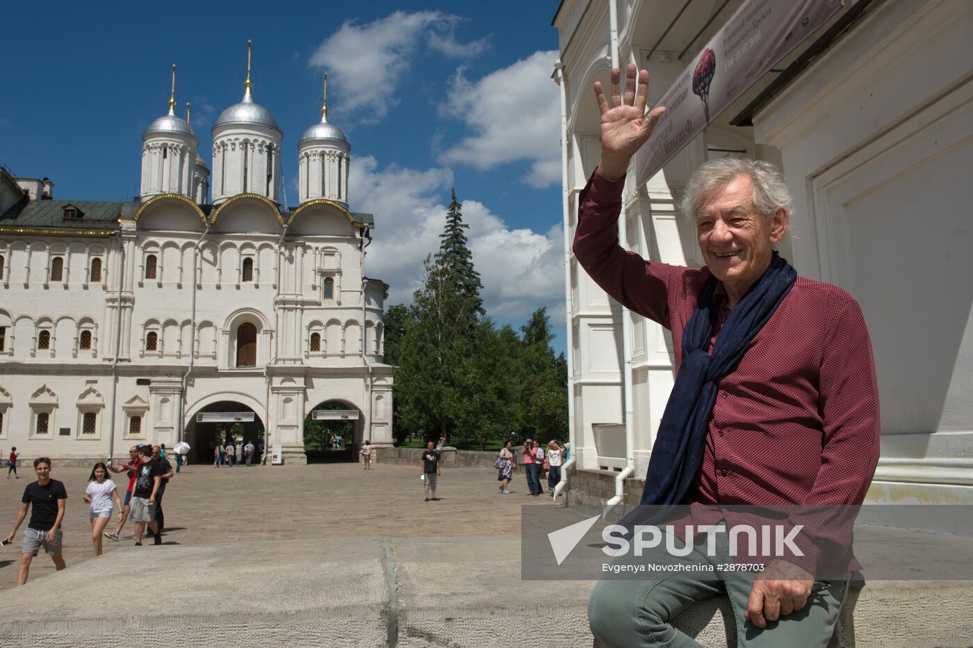 British actor Sir Ian McKellen visits Moscow