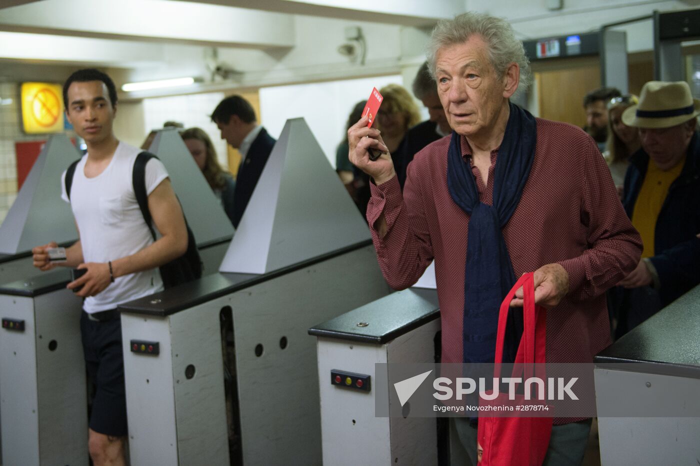 British actor Sir Ian McKellen visits Moscow