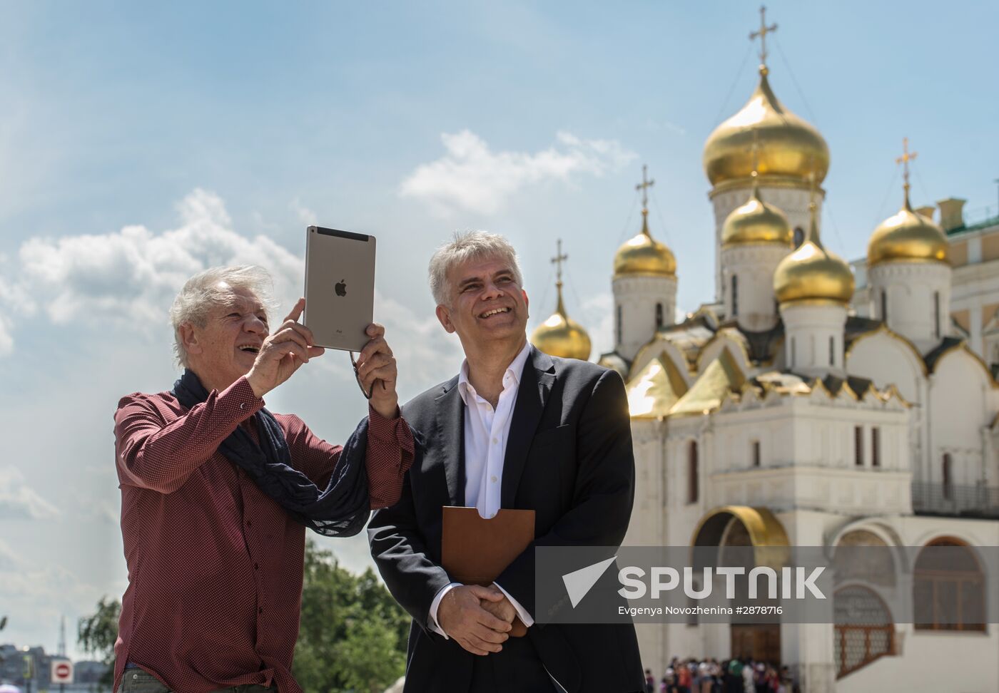 British actor Sir Ian McKellen visits Moscow