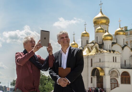 British actor Sir Ian McKellen visits Moscow