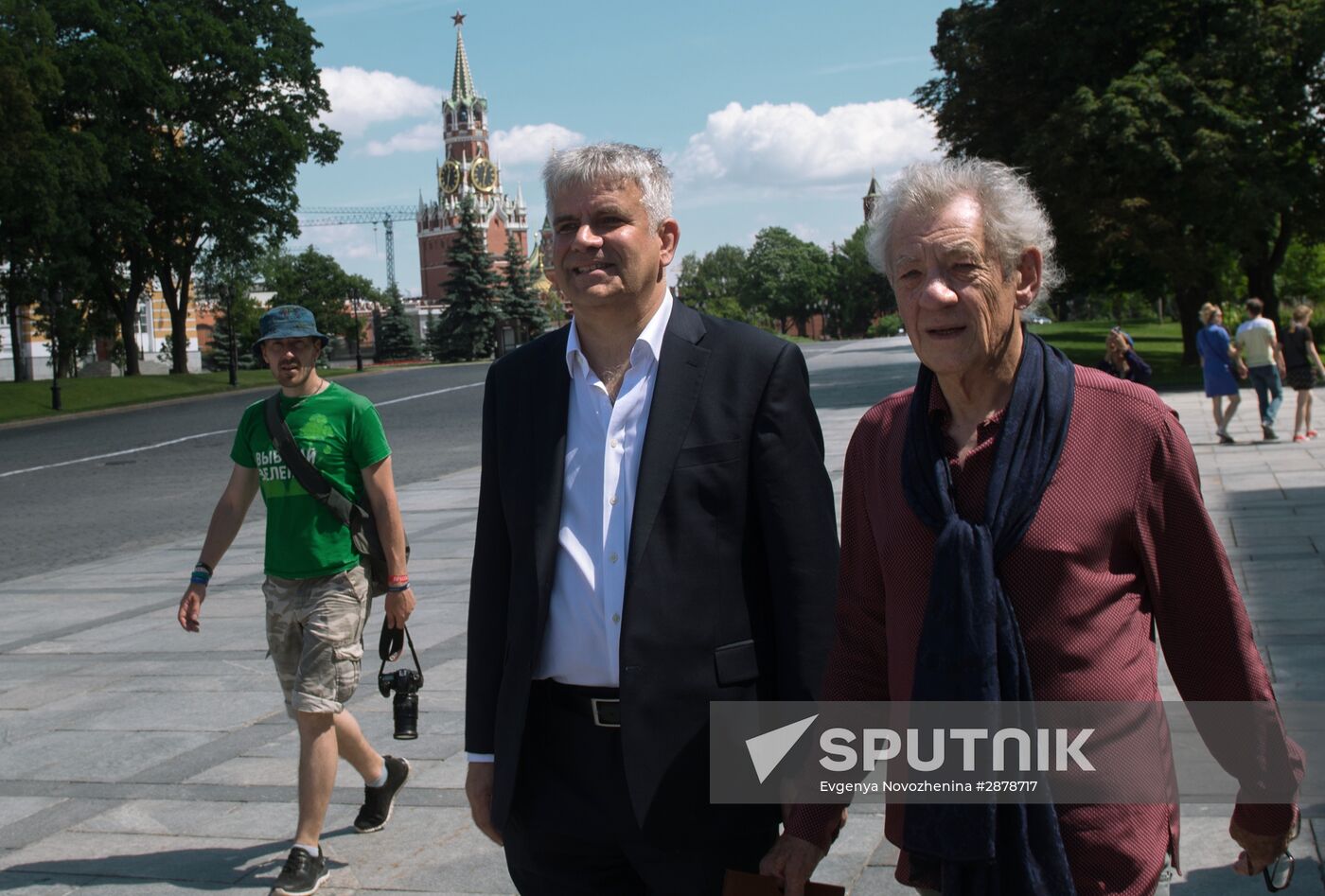 British actor Sir Ian McKellen visits Moscow
