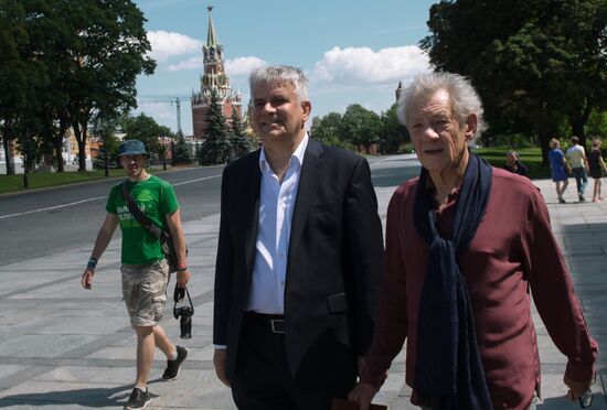 British actor Sir Ian McKellen visits Moscow
