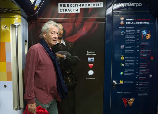 British actor Sir Ian McKellen visits Moscow