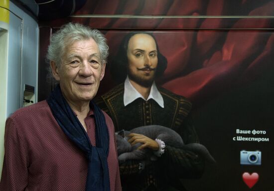 British actor Sir Ian McKellen visits Moscow