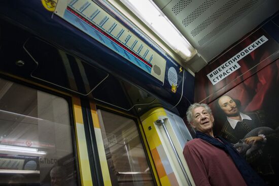 British actor Sir Ian McKellen visits Moscow