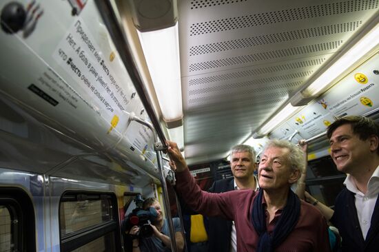 British actor Sir Ian McKellen visits Moscow