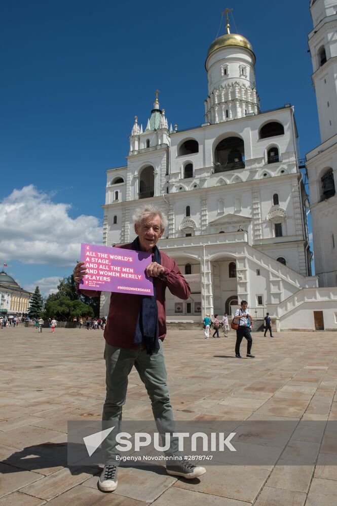 British actor Sir Ian McKellen visits Moscow