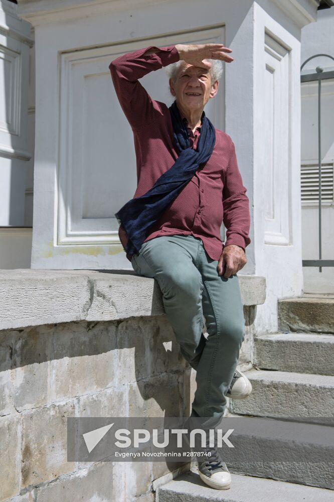 British actor Sir Ian McKellen visits Moscow