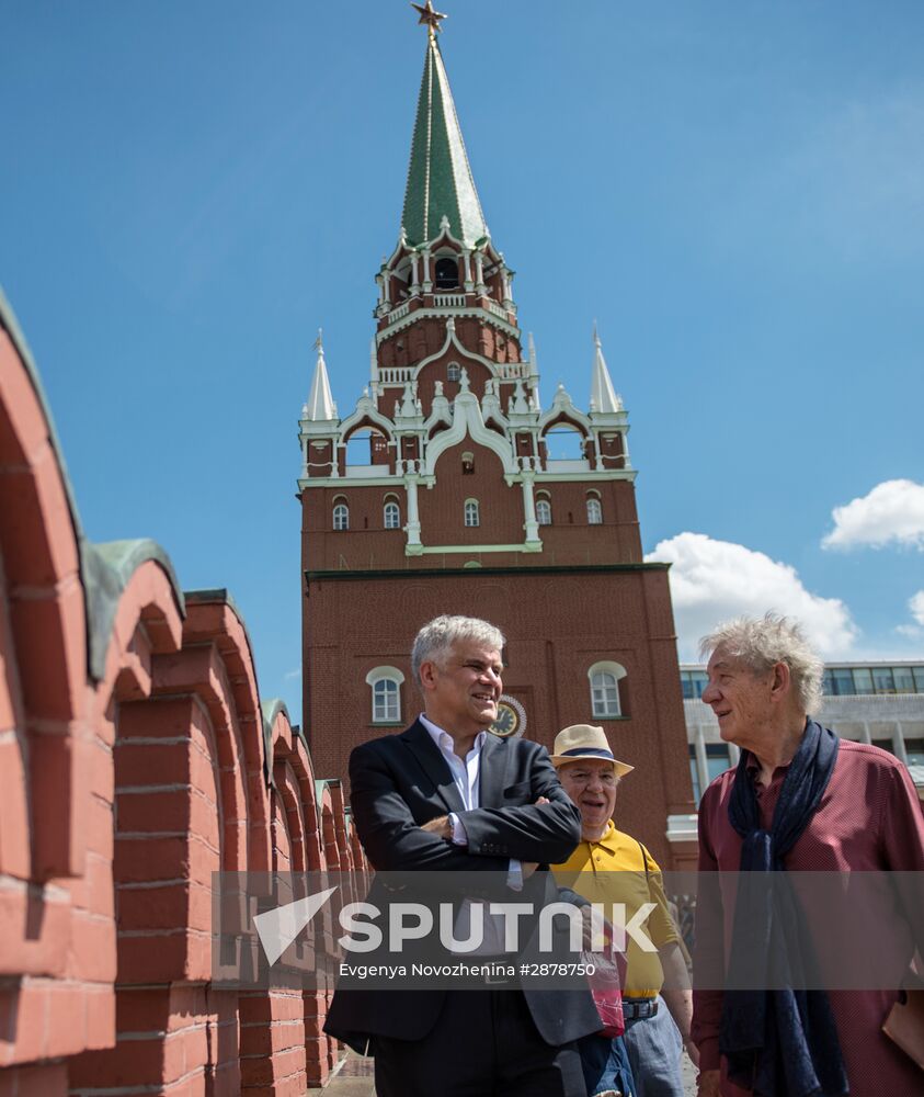 British actor Sir Ian McKellen visits Moscow