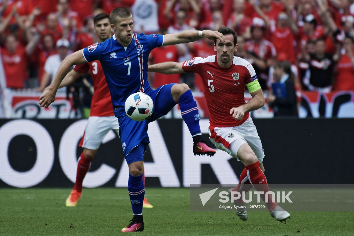 Football. 2016 UEFA European Championship. Iceland vs. Austria