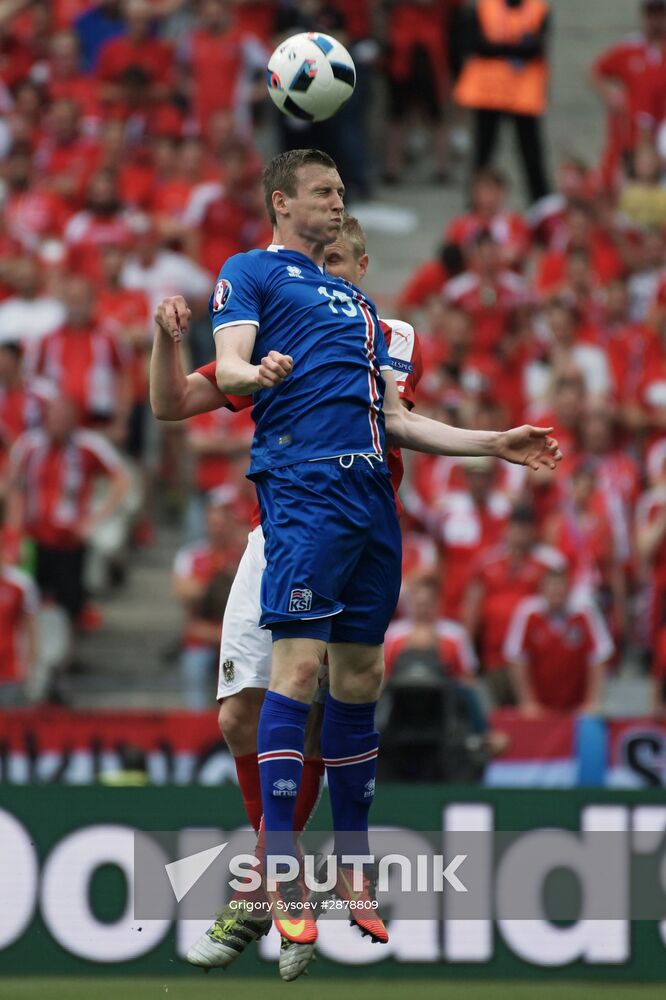 Football. 2016 UEFA European Championship. Iceland vs. Austria