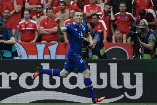 Football. 2016 UEFA European Championship. Iceland vs. Austria