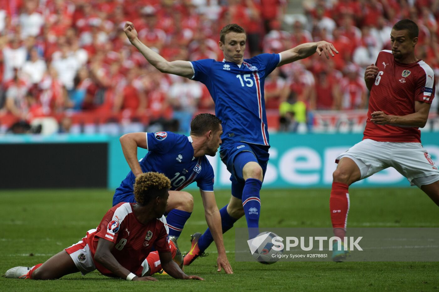 Football. 2016 UEFA European Championship. Iceland vs. Austria