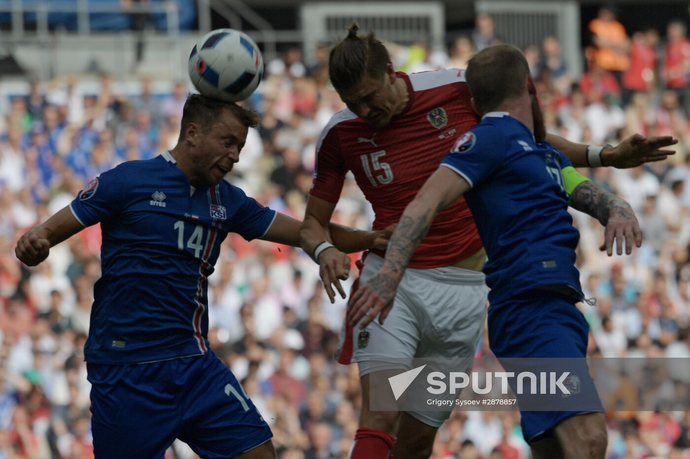 Football. 2016 UEFA European Championship. Iceland vs. Austria